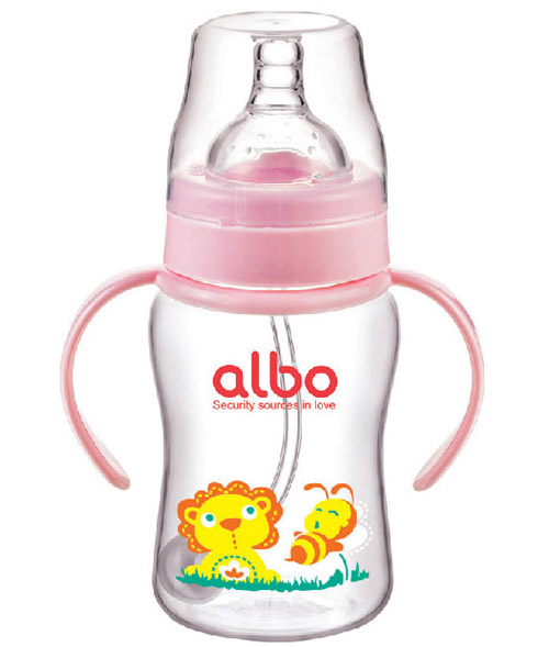 爱乐宝PP自动奶瓶200ml粉色