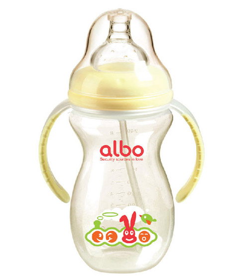爱乐宝PP葫芦自动奶瓶270ml黄色