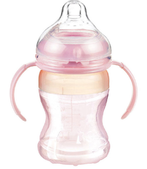 爱乐宝仿母乳硅胶奶瓶180ml粉色