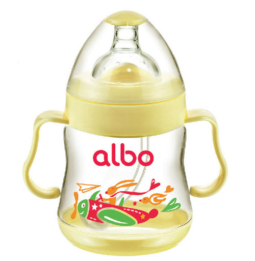 爱乐宝PP圆弧自动奶瓶210ml黄色