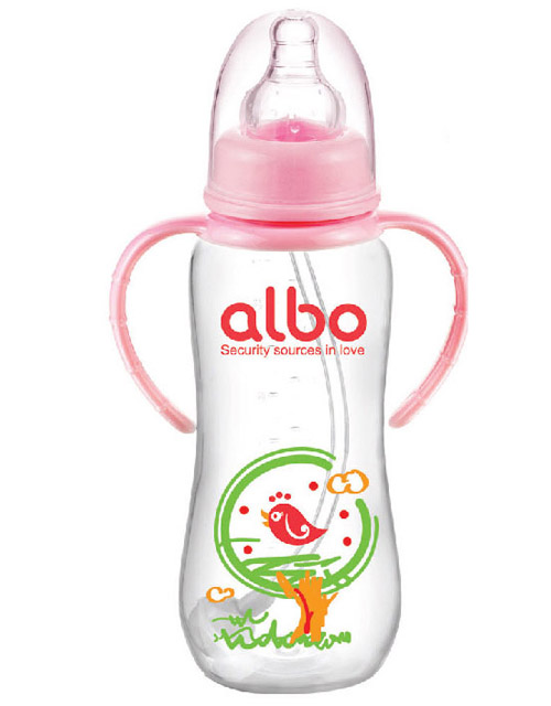 爱乐宝标口PP自动奶瓶270ml粉色