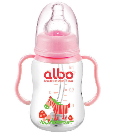 爱乐宝标口PP自动奶瓶120ml粉色