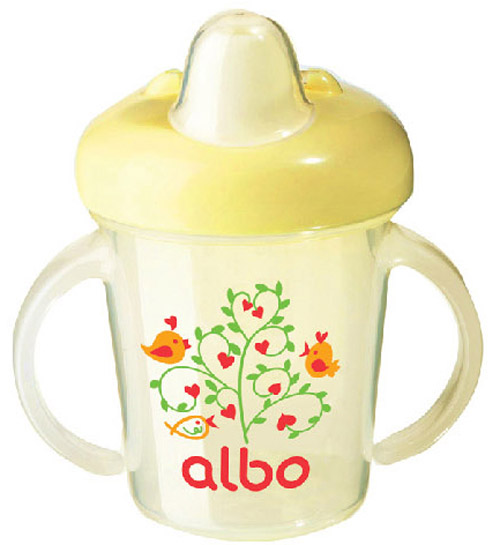 爱乐宝软嘴学饮杯180ml黄色