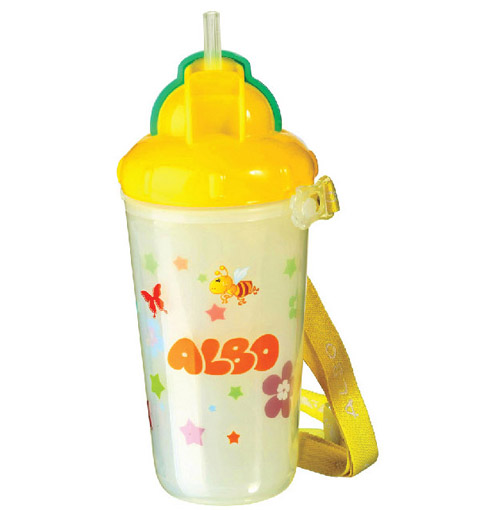 爱乐宝双层保险杯270m黄色