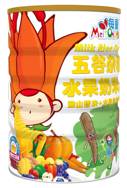 每童淮山薏米+水果营养配方五谷杂粮奶米粉听