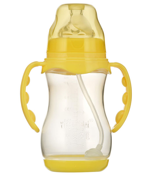 Ӥ֮������˫���Զ�Բ��PP��ƿ����300ML��ɫ