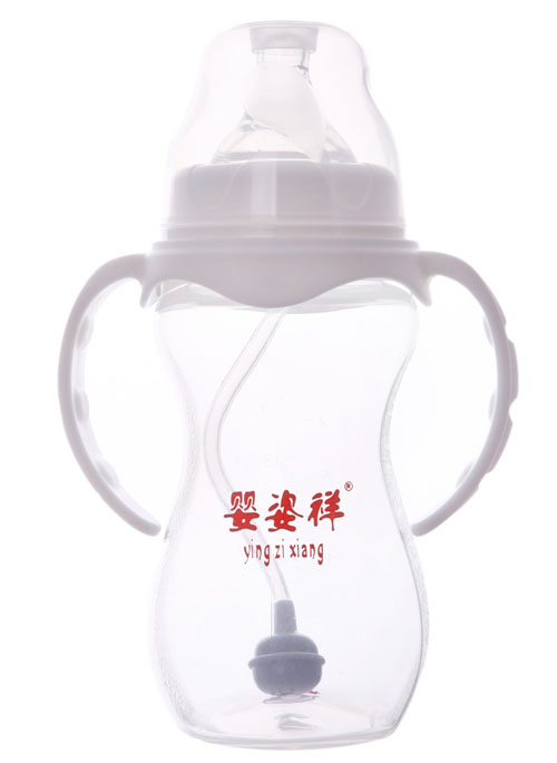 嬰姿祥寬口雙耳自動(dòng)弧形奶瓶（磨砂）270ML