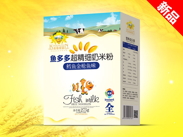 金盾愛(ài)嬰鱈魚(yú)金槍魚(yú)超精細奶米粉盒裝