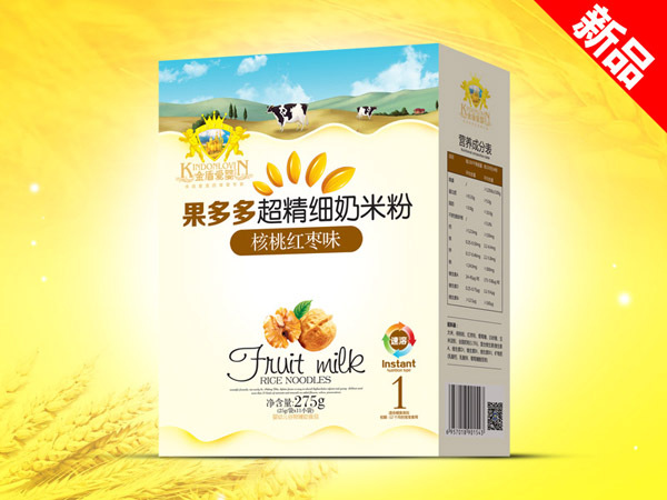 金盾愛(ài)嬰核桃紅棗超精細奶米粉盒裝