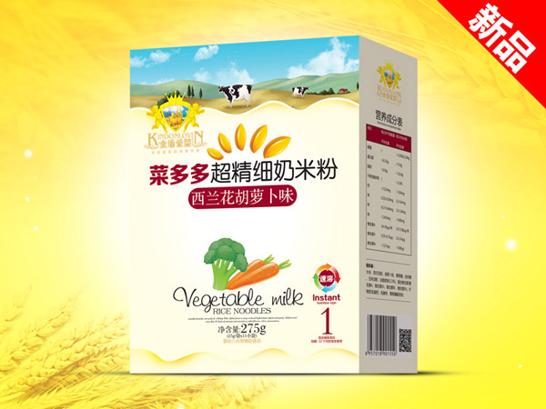 金盾愛(ài)嬰西蘭花胡蘿卜超精細奶米粉盒裝