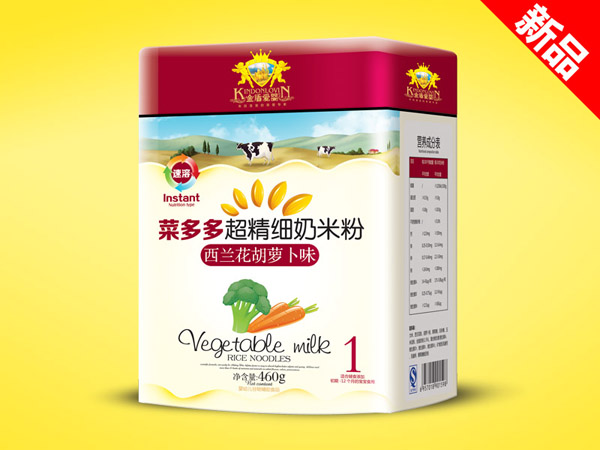 金盾愛(ài)嬰西蘭花胡蘿卜味超精細奶米粉聽(tīng)裝