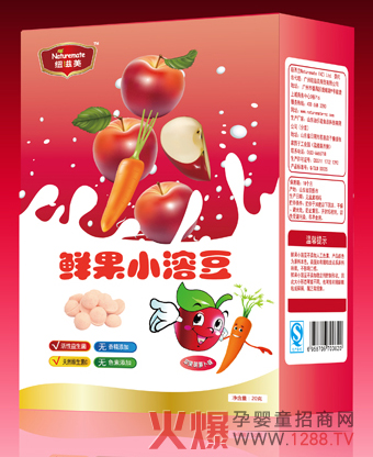 纽滋美苹果胡萝卜小溶豆 给宝宝最安全营养搭