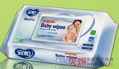 安帕婴幼儿护肤湿巾 橄榄精华提取保湿莹透-产