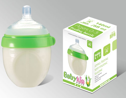 Babykin（貝沁）0PLA玉米嬰兒奶瓶140ml綠色