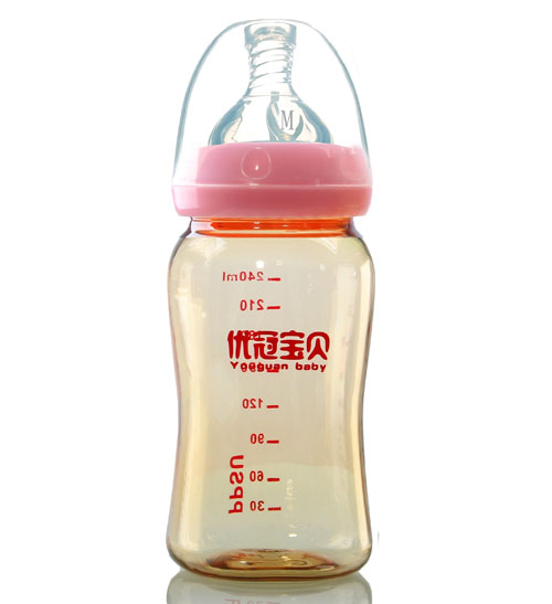 优冠宝贝PPSU奶瓶240ml红色