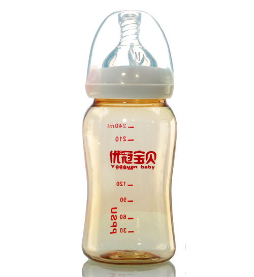 优冠宝贝PPSU奶瓶240ml白色
