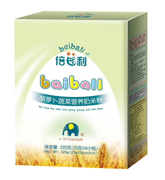 倍芭利胡蘿卜蔬菜營(yíng)養奶米粉盒裝