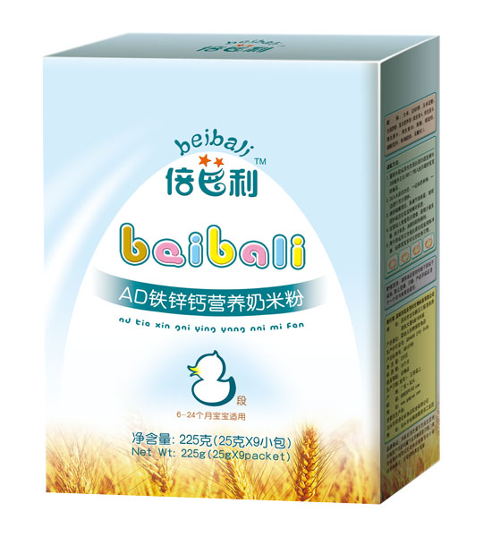 倍芭利AD鐵鋅鈣營(yíng)養奶米粉盒裝