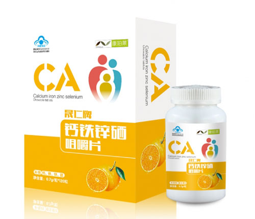 康珀莱晟仁牌钙铁锌硒咀嚼片(儿童橙子味)