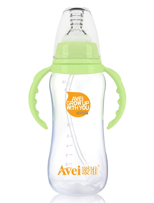 噯唯標準口徑帶柄自動(dòng)PP奶瓶（300ml)