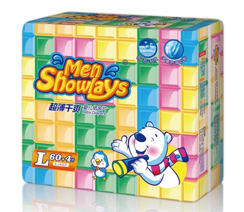 Menshowlays极薄干爽婴儿纸尿片L码