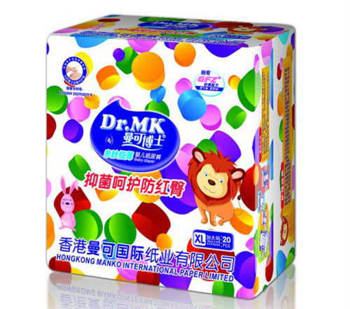 曼可博士亲肤极薄婴儿纸尿裤XL码
