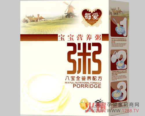 每爱八宝全营养配方宝宝粥即冲即食美味只需3