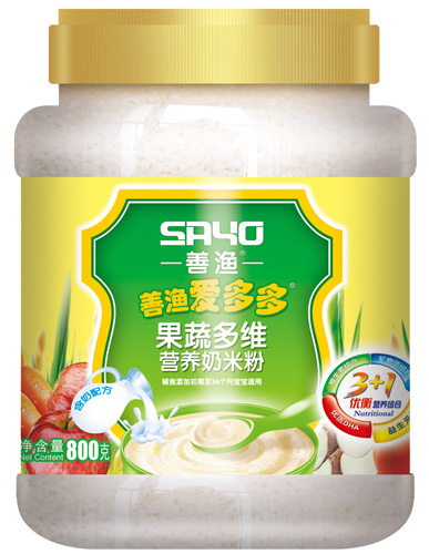 善渔爱多多果蔬多维营养奶米粉