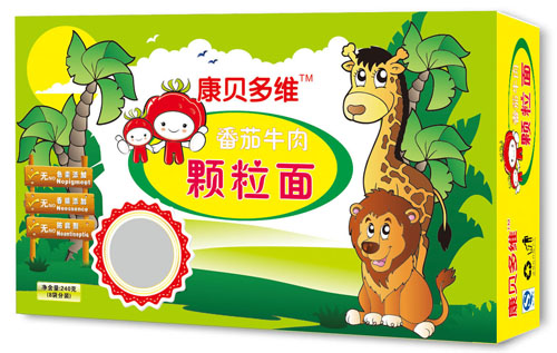 康贝多维番茄牛肉颗粒面横版