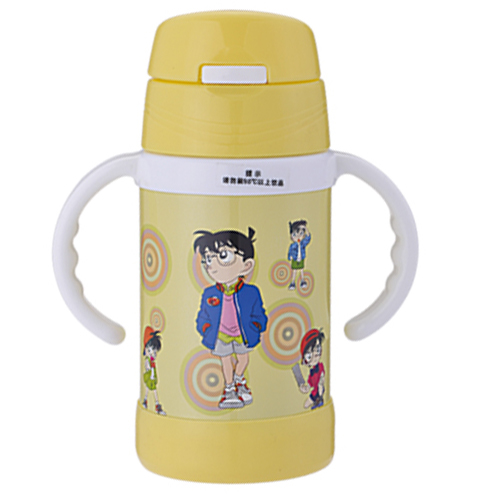 天使贝贝棒棒糖带手柄儿童水杯黄色