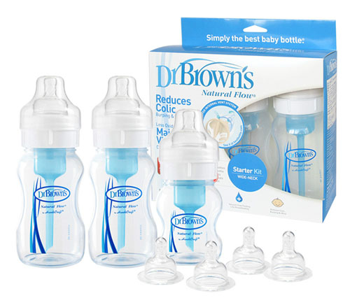 布朗博士2大1小宽口PP奶瓶套装