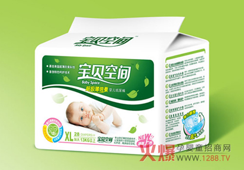 宝贝空间婴幼儿纸尿裤采用超强柔韧设计-产品