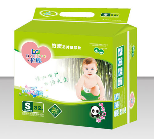 倍愛(ài)特柔超薄竹炭芯片紙尿褲M(mǎn)碼 （小包裝）