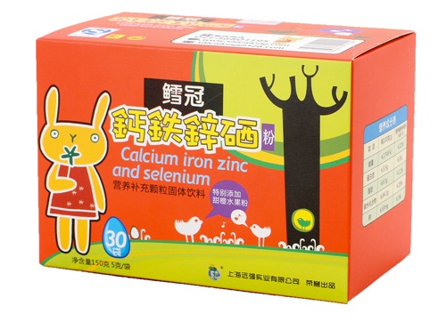 鱈冠鈣鐵鋅硒粉香橙味