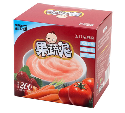 鱈冠紅色果蔬泥