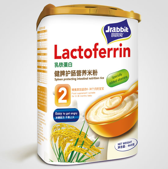 跳跳兔乳铁蛋白健脾护肠米粉2段-火爆孕婴童招商网