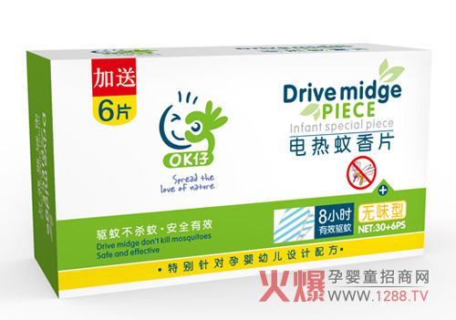 OK仔婴幼电热蚊香片 特含香茅草精油成份-产品