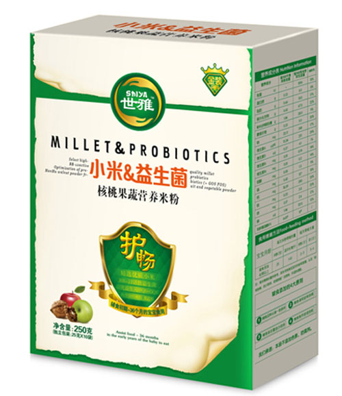 世雅小米益生菌核桃果蔬营养米粉