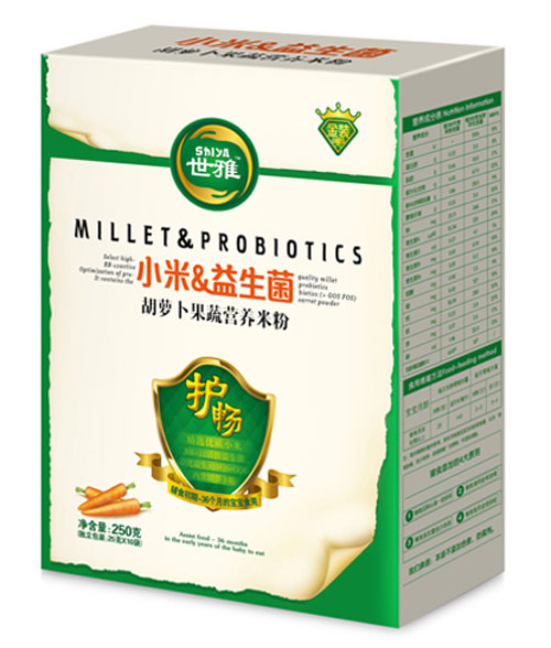 世雅小米益生菌胡萝卜果蔬营养米粉