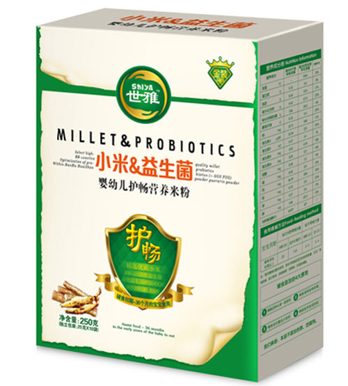 世雅小米益生菌婴幼儿护畅营养米粉