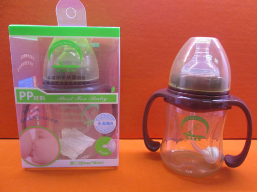 苗哺专家6安宽口双耳高级纳米抗菌奶瓶