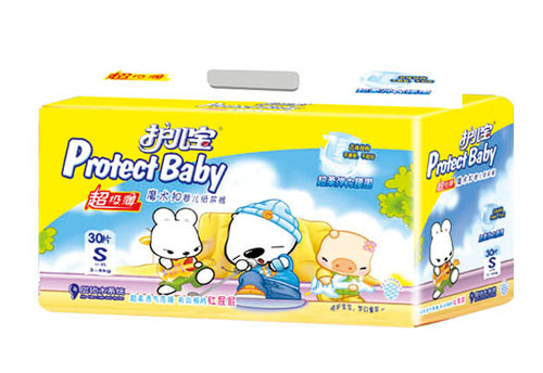 护儿宝超级薄弹力婴儿纸尿裤S码30片