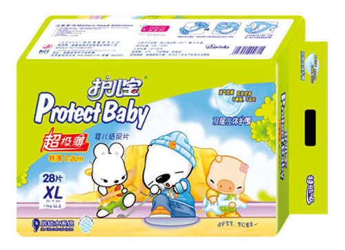 护儿宝超级薄婴儿纸尿片XL码28片