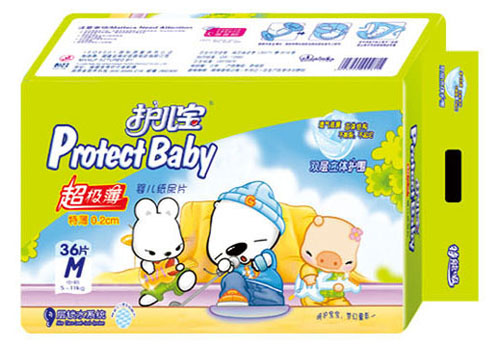 护儿宝超级薄婴儿纸尿片M码36片