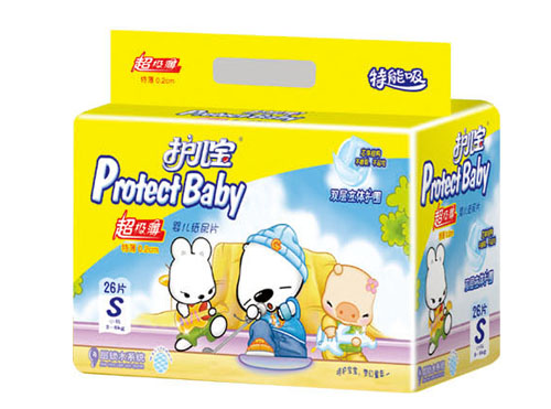 护儿宝超级薄婴儿纸尿片S码26片