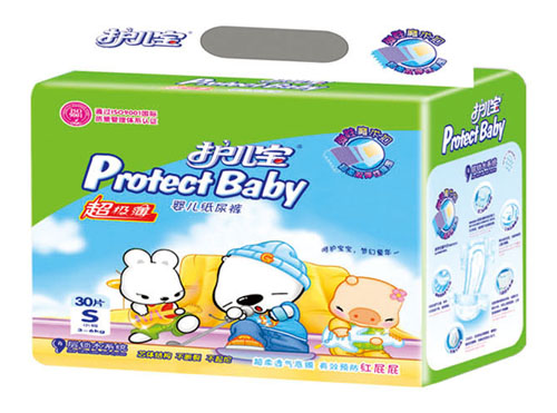护儿宝超级薄婴儿纸尿裤S码30片