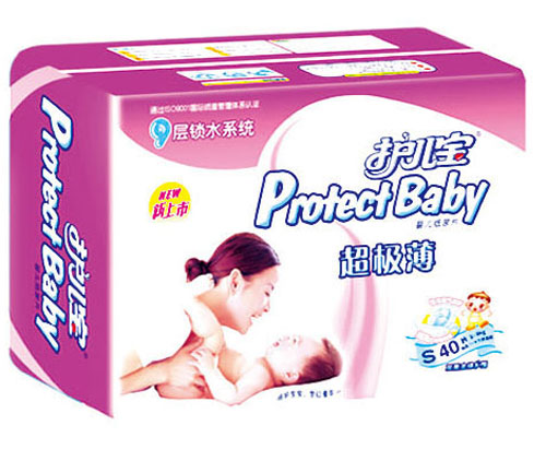 护儿宝超级薄婴儿纸尿片S码40片