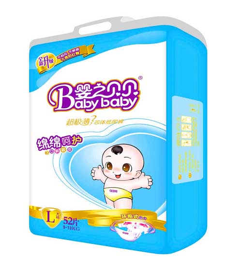 婴之贝贝超极薄尿裤大号52片