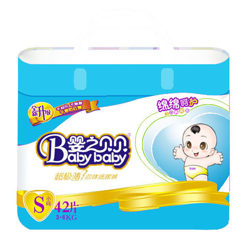 婴之贝贝超极薄尿裤小号42片