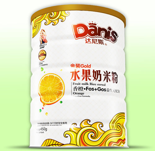 達尼斯香橙FOS+GOS金裝水果奶米粉